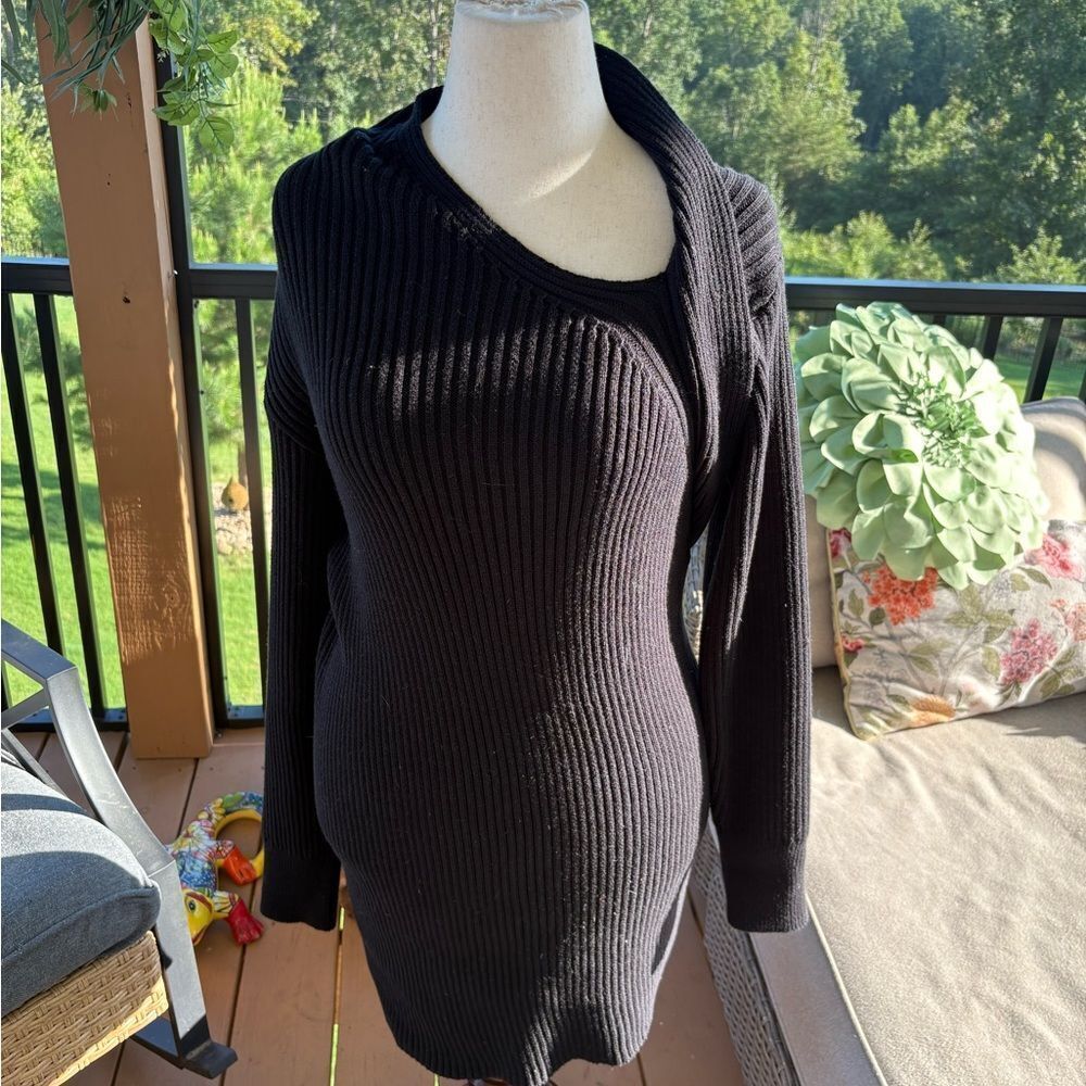 Free People Beach Black Ribbed Women's Sweater or Dress Versatile